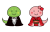 紋付袴と振袖姿の蛇さんカップル2