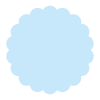 水色のもくもく丸枠