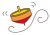 回っているコマのイラスト