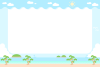 日本の夏の海をイメージしたフレーム素材