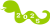 ヘビのシルエットの年号２０２５　緑２