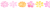 水彩のお花のライン素材