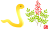 蛇と南天（迎春文字なし・巳年年賀状素材）