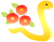 椿のお花とへび（巳年年賀状素材）