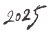 2025の手書き文字