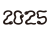 蛇文字で2025をつくる黒ヘビたち