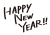 HappyNewYearの年賀状用素材