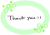 Thank you !!　手書き文字プレート２