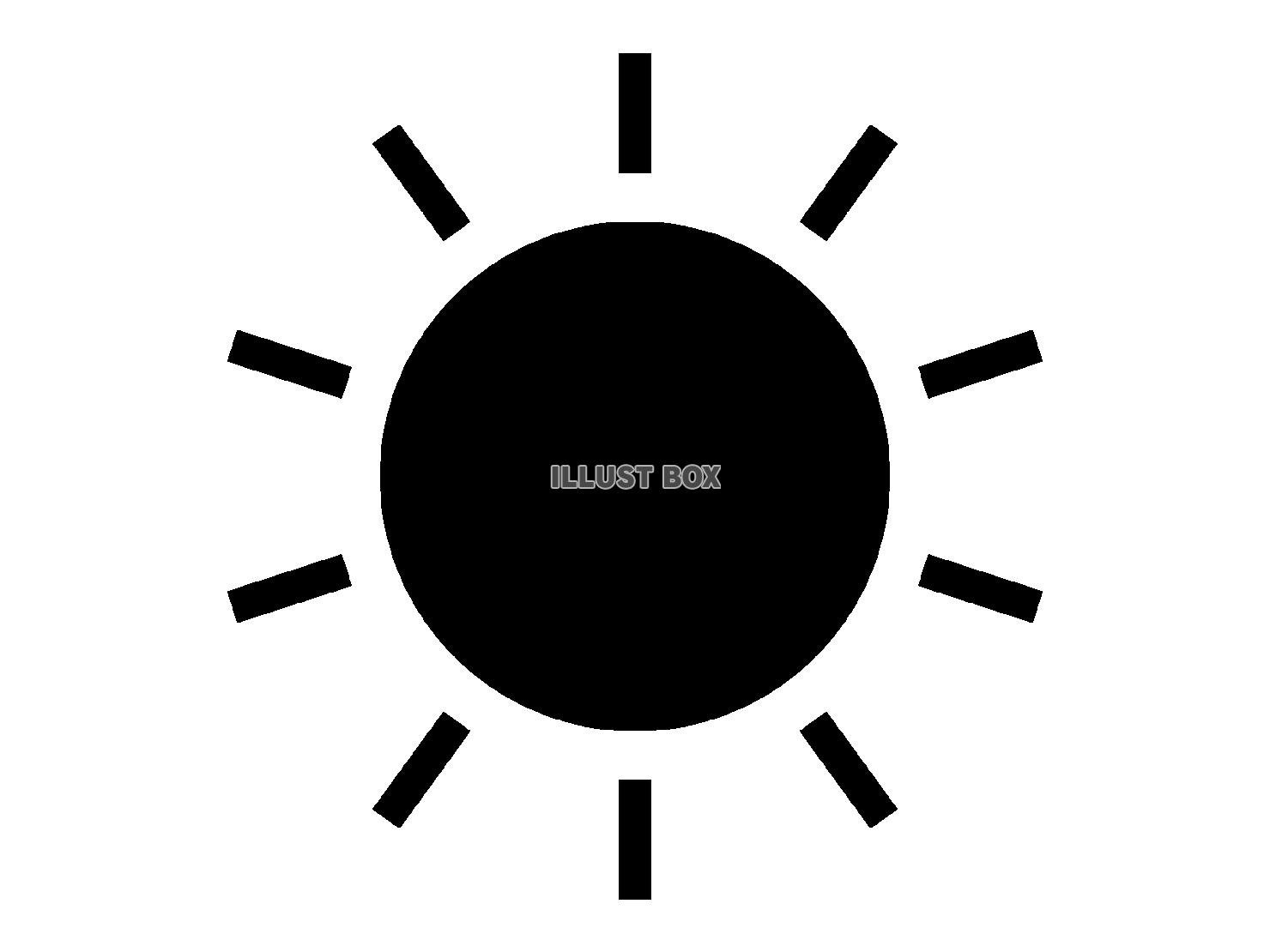 太陽のアイコン（晴れマークのシルエット）