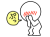 ぷっと笑う棒人間