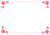 ピンクと赤の可愛い梅のフレーム(透過png)