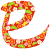 巳の花文字（年賀状素材）２
