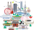  東京のシンボリックなスポットのイメージ 