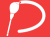 赤色の筆で描いてるシルエット