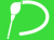 緑色の筆で描いてるシルエット