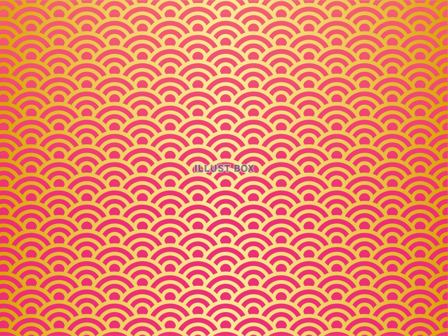 ピンクの和柄グラデーション背景