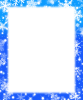 縦型雪の結晶降るフレーム　透過png