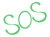 緑色のSOSのシルエット