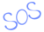 青色のSOSのシルエット