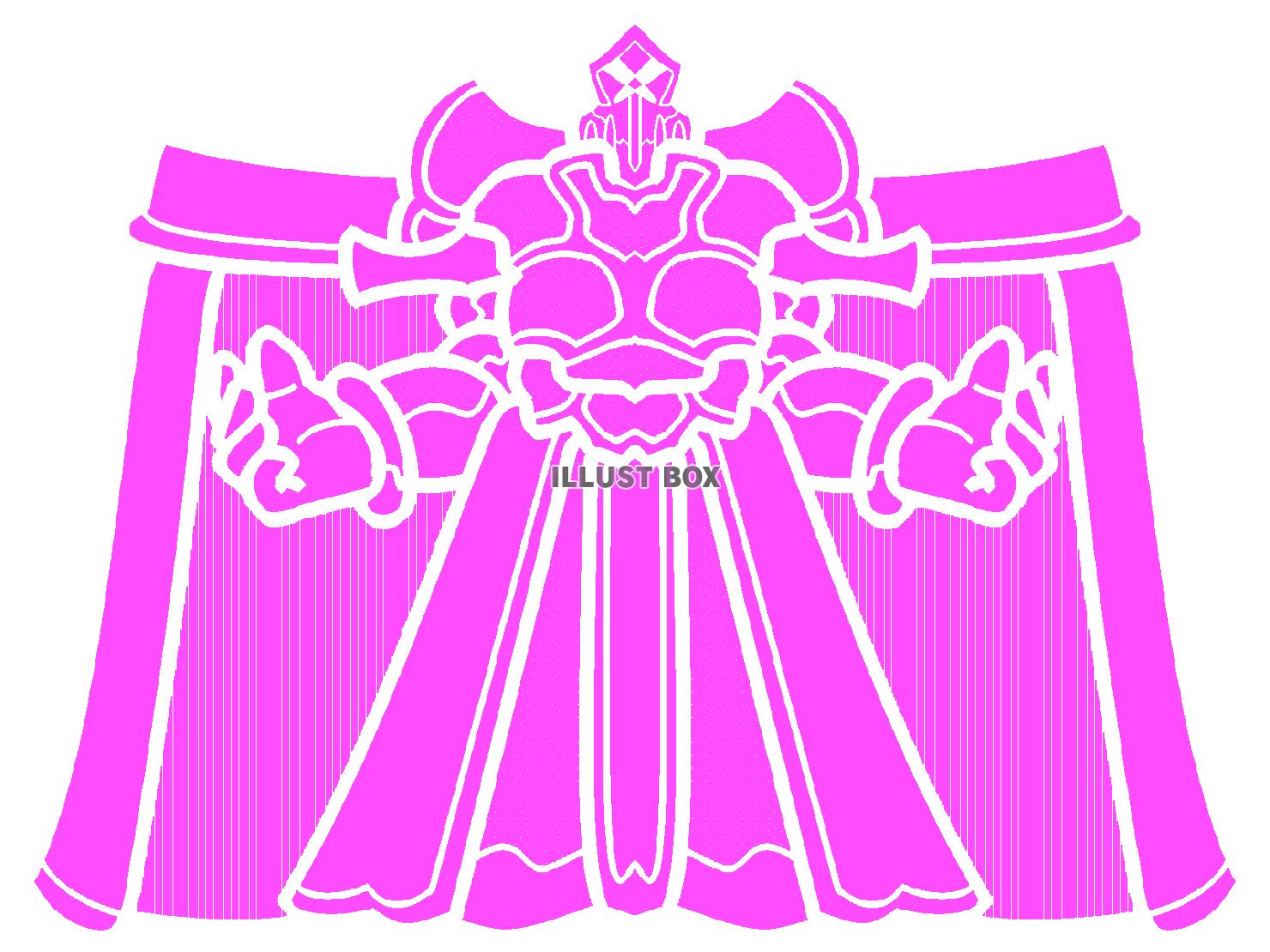 紫色の全身を鎧で武装した魔王のシルエット