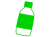緑色のペットボトルのシルエット