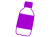 紫色のペットボトルのシルエット