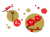 梅の花のイラストを和風のあしらい