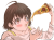 ピザを美味しそうに食べる女性