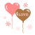 ハート型バルーンイラスト　透過png