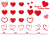 色々な赤いハートセット