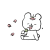 だんごを食べくま