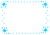 水色のキラキラが散りばめられたフレーム(透過png)