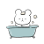 お風呂に入るくま