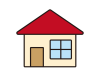 3_単体_建物・家・赤い三角屋根