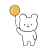 風船を持つくま