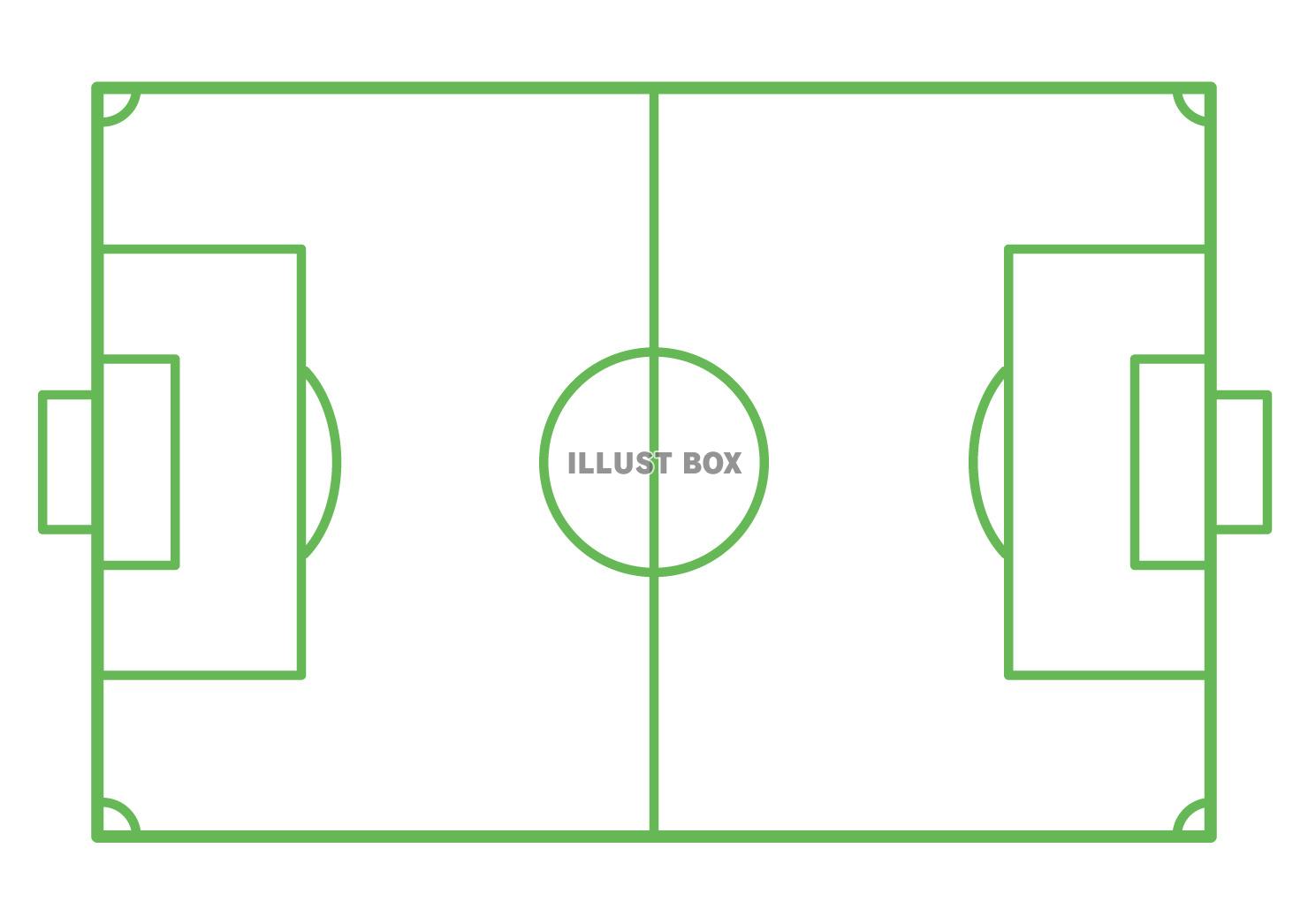 サッカーコート　線画