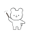 左に注目してほしいくま