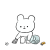 ゴミ拾いをするくま