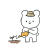 水やりをするくま