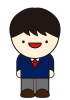 1_人物_高校生・ブレザーの制服・男子