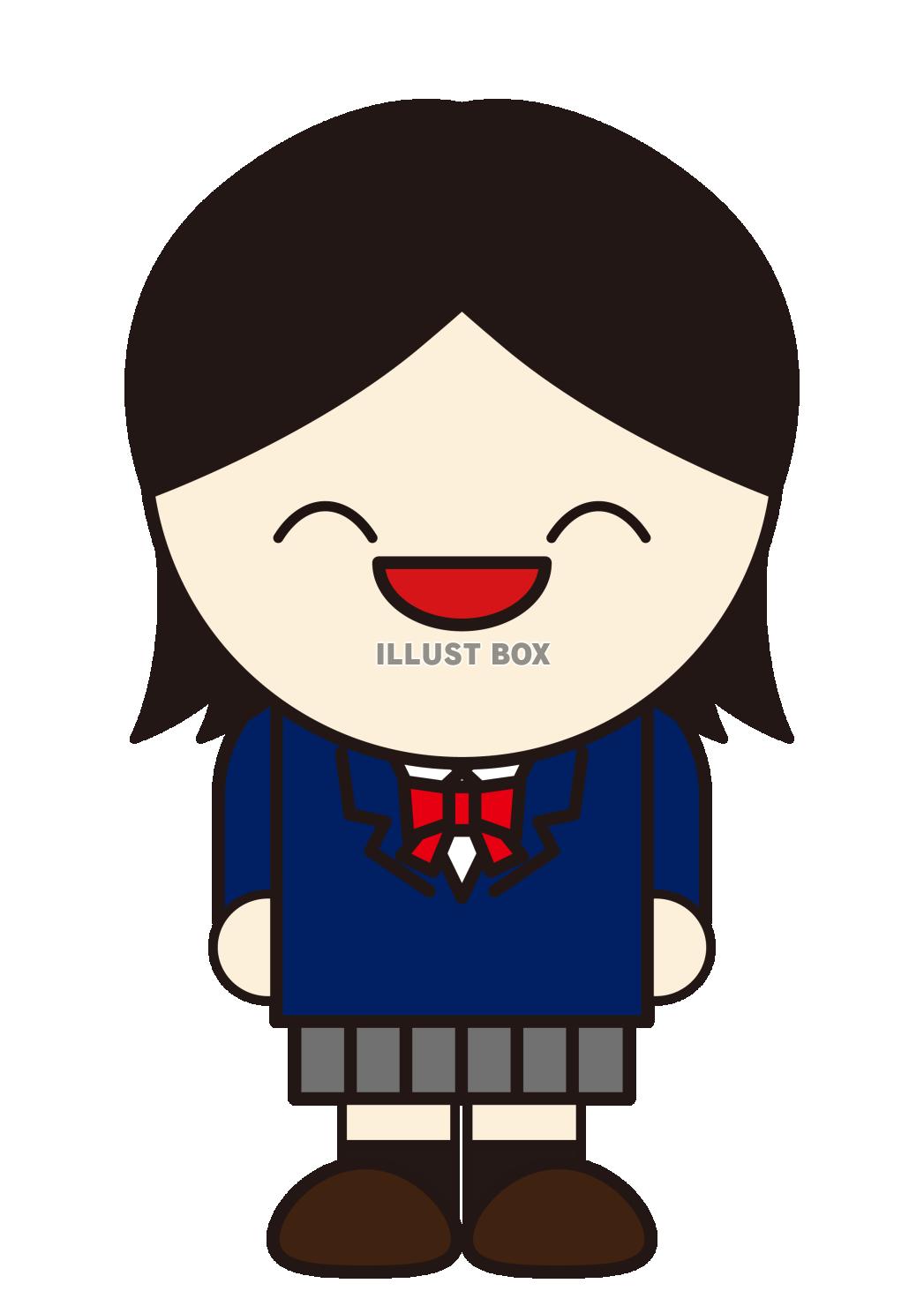 8_人物_高校生・ブレザーの制服・女子・笑顔