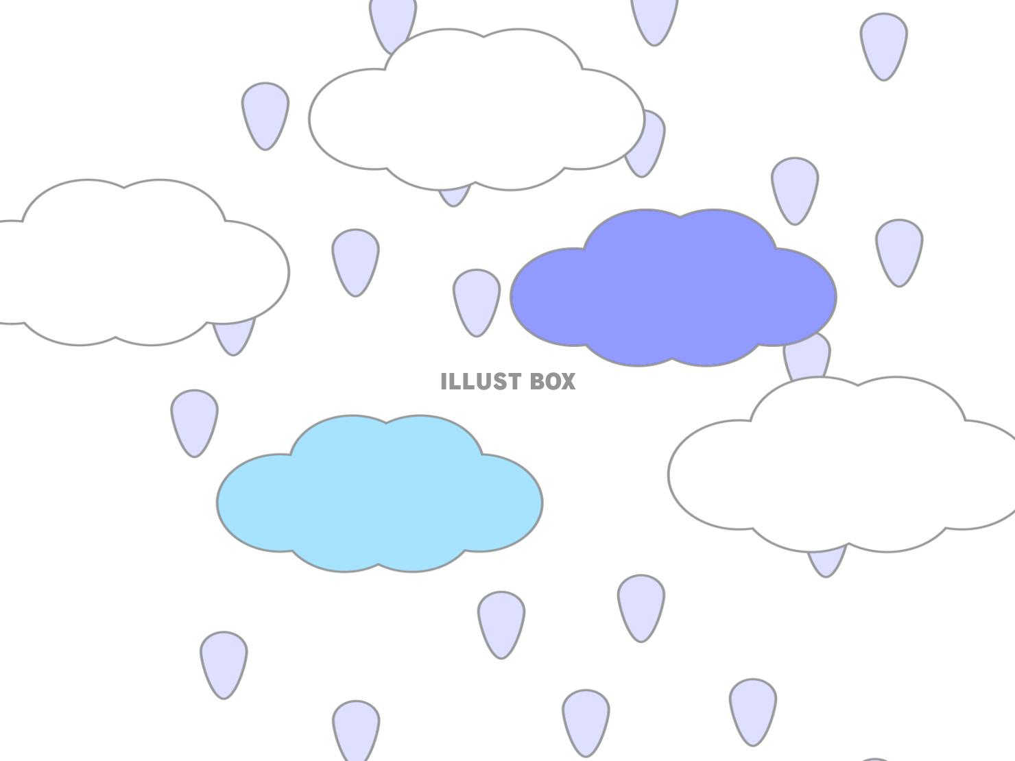 【雨と雲】の背景素材_01