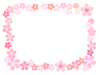 春のさくらフレーム　透過png
