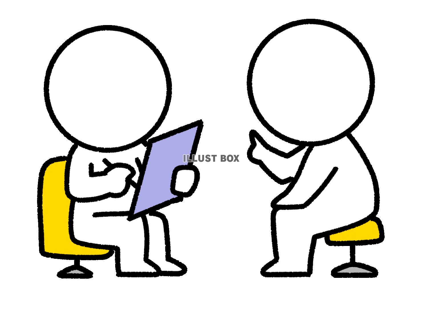 話を記録する棒人間