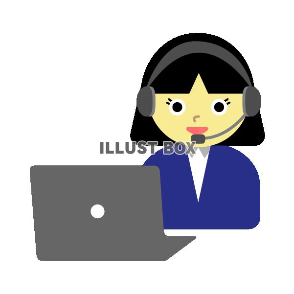 説明しているオペレーターの女性