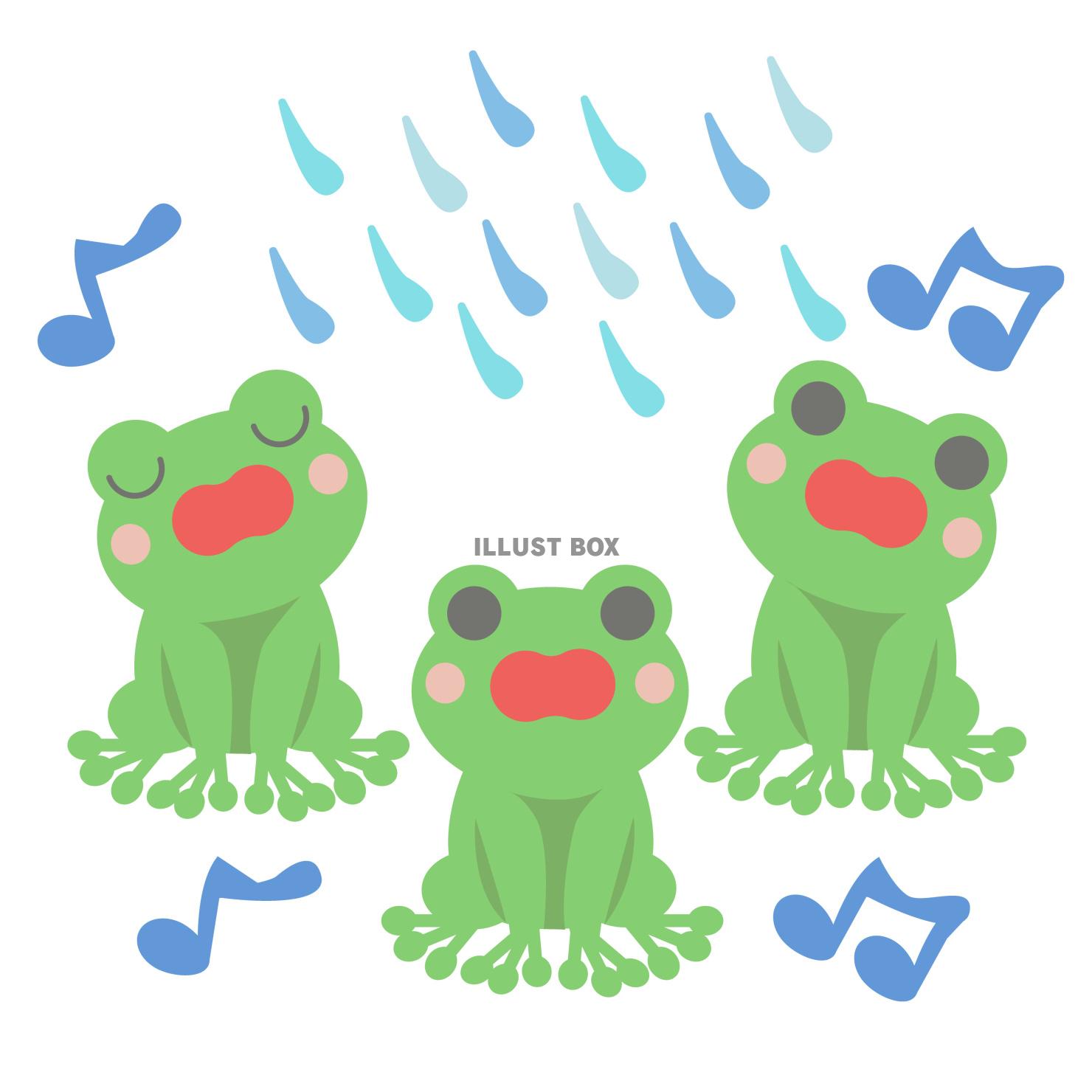 カエルの合唱のベクターイラスト