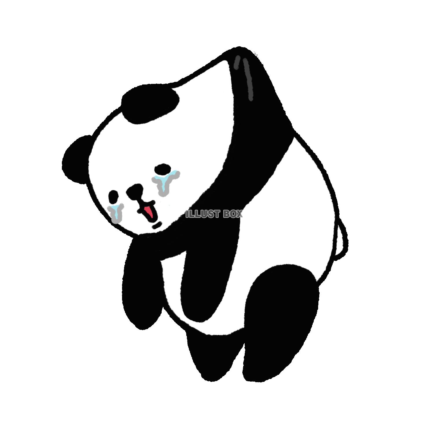 パンダシリーズ　つままれて泣く
