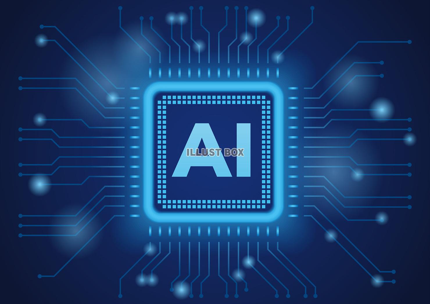AIマイクロプロセッサーのコンセプトイラスト