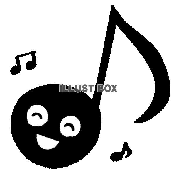 楽しそうに歌っている八分音符