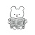 新聞を読むくま